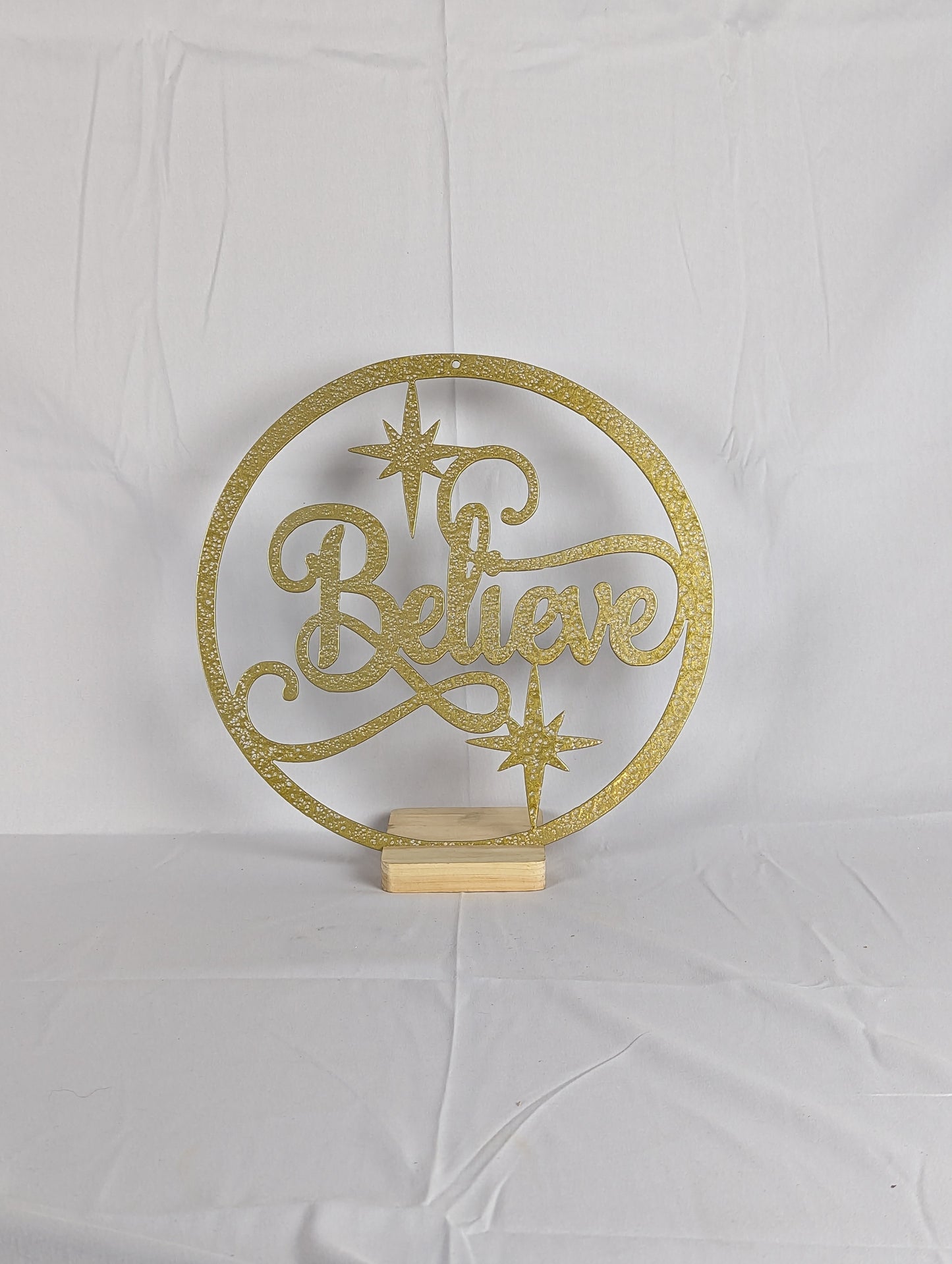 Believe Round Sign